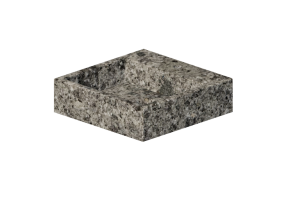 Lavabi 3D - Lavabo 50x50 cm - Globo - Le pietre - scq50.pg