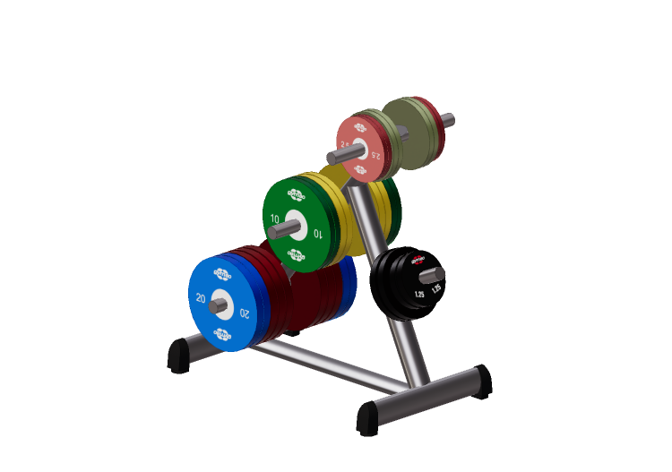 Fitness 3D - Suporte para barra com discos 45° - Gym80 -... Fitness 3D - Suporte para barra com discos 45° - Gym80 -...