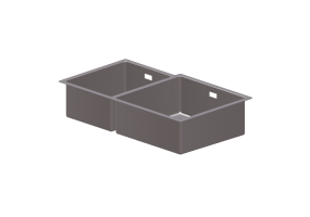 Lavelli 3D - Lavello a due vasche - Hansgrohe - 43435807