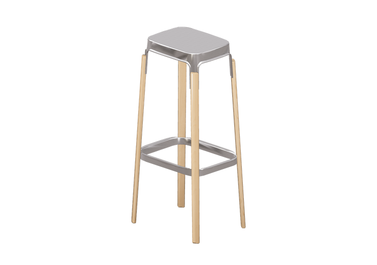 Chaises 3D - Tabouret - Herman Miller - Steelwood-H -... Chaises 3D - Tabouret - Herman Miller - Steelwood-H -...