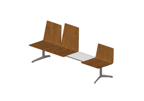 Sedie 3D - Seduta su trave 3 posti e tavolino - Hitch Mylius - hm213e