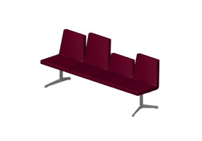 3D Chairs - 3 seater bench - Hitch Mylius - hm213g