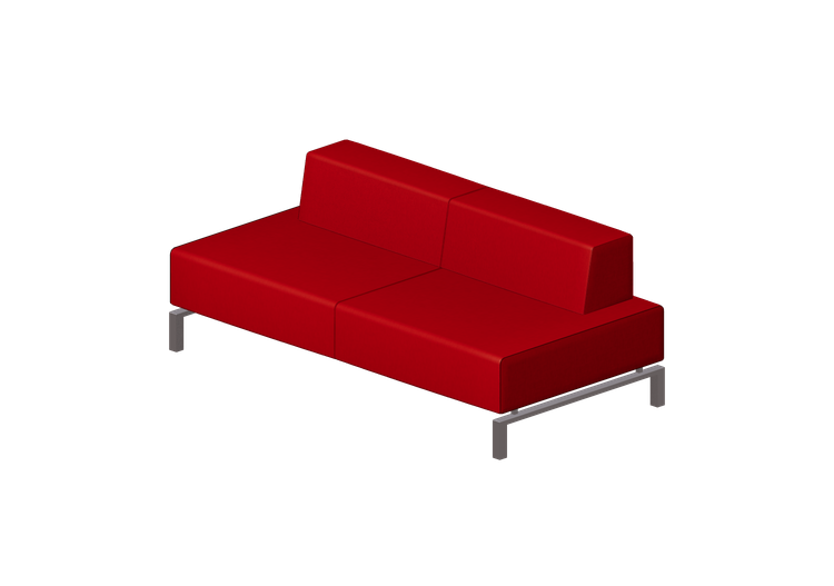 3D Arm Chairs - 2 seater fabric upholstered armchair -... 3D Arm Chairs - 2 seater fabric upholstered armchair -...