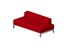 Poltronas 3D - Sofá 2 assentos em tecido - Hitch Mylius - hm93b