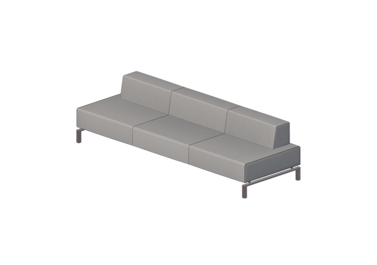 Poltronas 3D - Sofá 3 assentos em tecido - Hitch Mylius -... Poltronas 3D - Sofá 3 assentos em tecido - Hitch Mylius -...