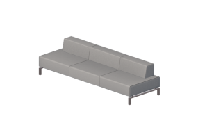 Poltronas 3D - Sofá 3 plazas de tela - Hitch Mylius - hm93c