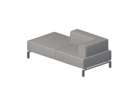 Poltronas 3D - Sofá 2 assentos em tecido - Hitch Mylius - hm93g