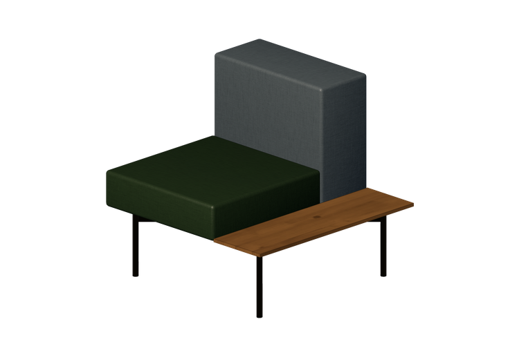 Fauteuil 3D - Fauteuil en tissu avec table basse - Hitch... Fauteuil 3D - Fauteuil en tissu avec table basse - Hitch...