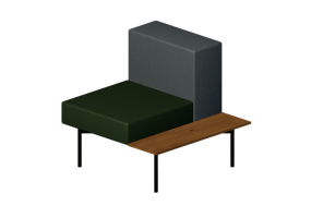 3D Sessel - Stoffsessel mit Couchtisch - Hitch Mylius - hm102g