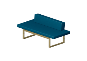 3D Sessel - Bank mit gepolstertem Sitzteil - Hitch Mylius - hm106g