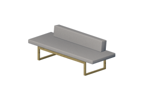 Poltronas 3D - Banco com assento acolchoado - Hitch Mylius - hm106h