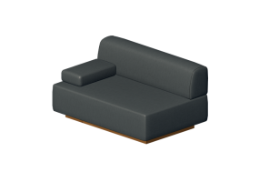 3D Sessel - Sofa aus Stoff oder Leder - Hitch Mylius - hm108f