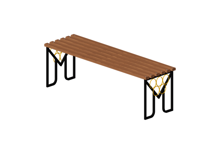 3D Sitzbänke und Pflanzengefäße - Holz- und Metallbank ohne... 3D Sitzbänke und Pflanzengefäße - Holz- und Metallbank ohne...