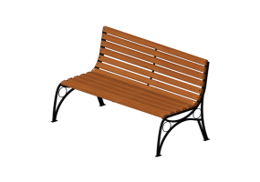 Bancos y Macetas 3D - Banco de madera y hierro 150x75x84cm - Hobbyka &ndash; Boulevard