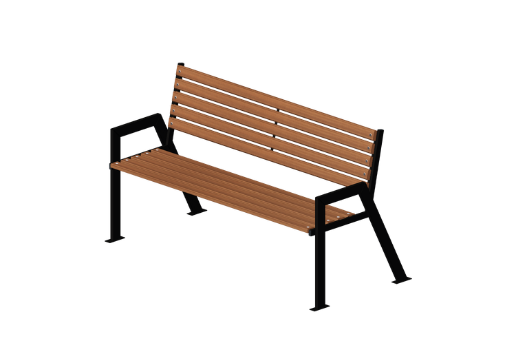 Bancos 3D - Banco de madeira e metal 150x70x84cm - Hobbyka... Bancos 3D - Banco de madeira e metal 150x70x84cm - Hobbyka...