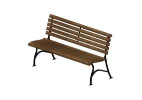 Bancos y Macetas 3D - Banco de madera y hierro 150x63x82cm - Hobbyka &ndash; Elegant