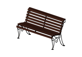 Bancos y Macetas 3D - Banco de madera y hierro 150x60x85cm - Hobbyka &ndash; Lotus