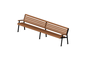 Panchine e Fioriere 3D - Panchina in legno e metallo 300x60x80cm - Hobbyka &ndash; Modern
