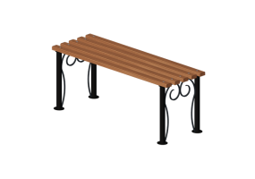 Panchine e Fioriere 3D - Panca in legno e metallo 120x44x48cm - Hobbyka &ndash; Patterns