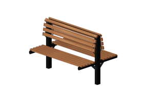 Bancos 3D - Banco de madeira e metal 150x110x109cm - Hobbyka &ndash; Twin