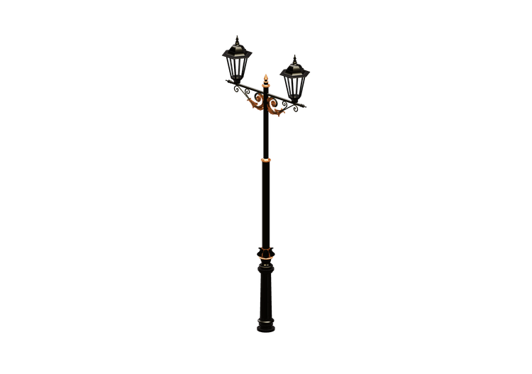 Candeeiros de rua 3D - Poste com duas luminárias - Hobbyka... Candeeiros de rua 3D - Poste com duas luminárias - Hobbyka...