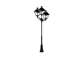 Lampioni stradali 3D - Lampione con tre lampade - Hobbyka - Ammiraglio