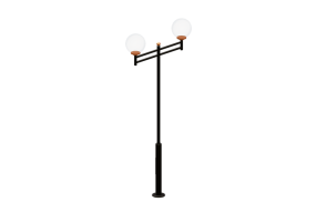 Lampioni stradali 3D - Lampione con due lampade - Hobbyka - Т-13
