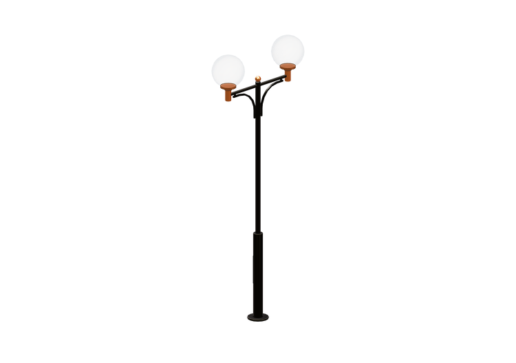 Candeeiros de rua 3D - Poste com duas luminárias - Hobbyka... Candeeiros de rua 3D - Poste com duas luminárias - Hobbyka...