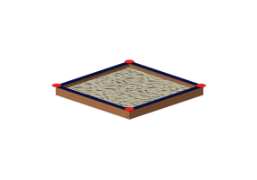 3D Spielplatz - Sandkasten 300x300cm - Holzhof - SANDKASTEN XCS04