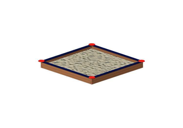 Áreas de recreação 3D - Tanque de Areia 300x300cm - Holzhof... Áreas de recreação 3D - Tanque de Areia 300x300cm - Holzhof...