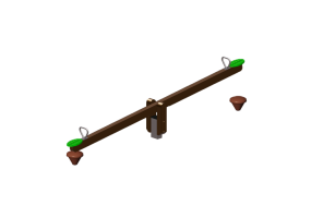 Parco giochi 3D - Dondolo a due posti 400x37cm - Holzhof &ndash; DONDOLO XCD20