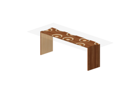 Mesas 3D - Mesa de vidro - Horm - Ripples