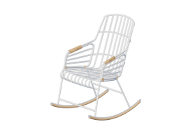 Sillas 3D - Silla mecedora de madera - Horm - Raphia