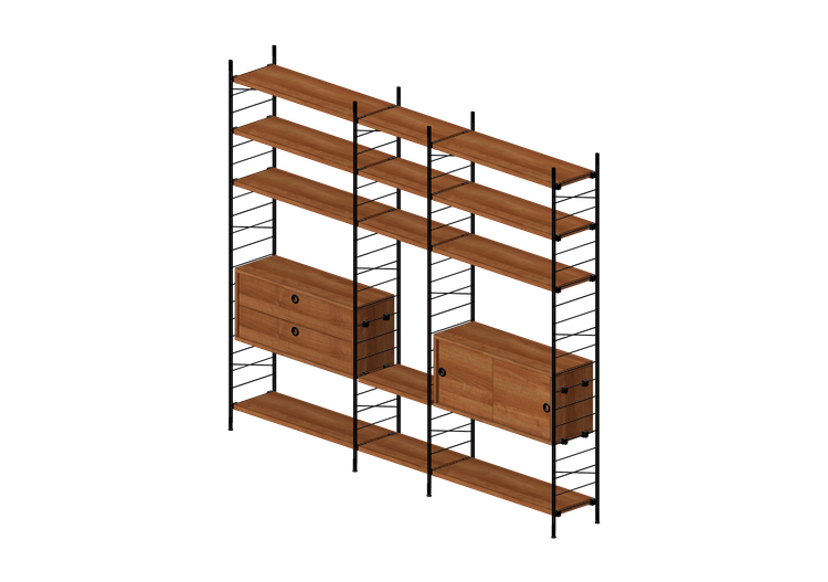 Bibliothèque 3D - Bibliothèque modulable en métal - Horm -... Bibliothèque 3D - Bibliothèque modulable en métal - Horm -...