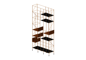 Librer&iacute;as y Contenedores 3D - Librer&iacute;a modular de metal - Horm - Network