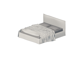 Camas y Mesitas de noche 3D - Cama matrimonial - Horm - Tahiti