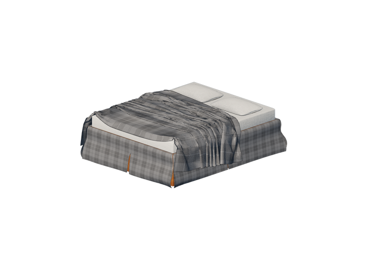 3D Betten und Nachttische - Doppelbett - Horm - Sommier... 3D Betten und Nachttische - Doppelbett - Horm - Sommier...