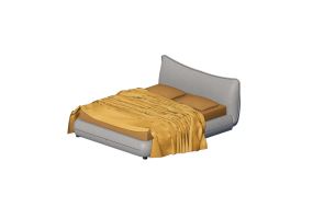 Beds and Side Cabinets 3D - Double Bed - Horm - Nest