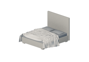 Beds and Side Cabinets 3D - Double Bed - Horm - Panarea