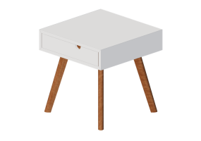 3D Betten und Nachttische - Nachttisch aus Holz - Horm - Io e te
