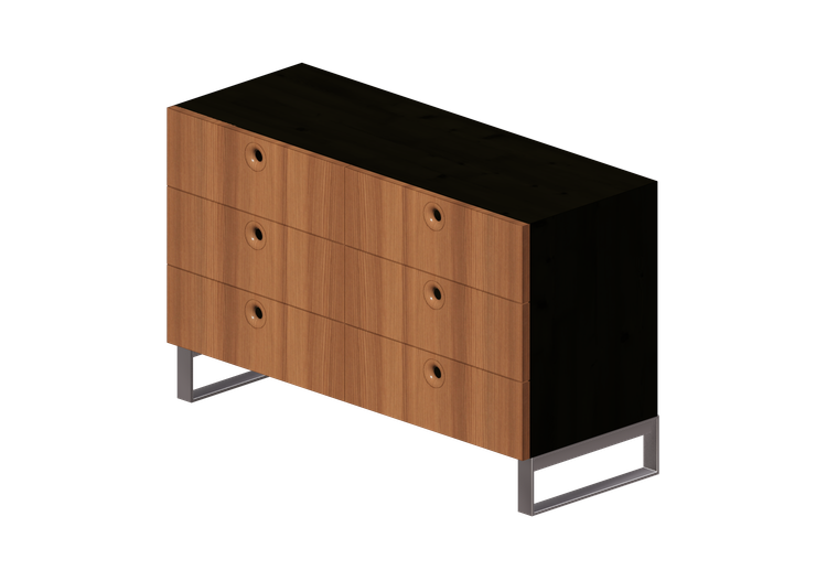 Armários 3D - Cômoda com seis gavetas - Horm - Anish Drawer... Armários 3D - Cômoda com seis gavetas - Horm - Anish Drawer...