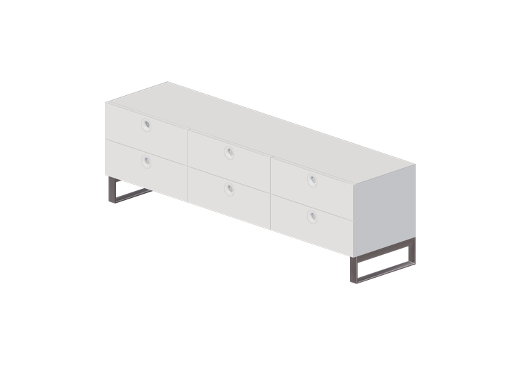 Wardrobes and Cabinets 3D - Six drawers cabinet - Horm -... Wardrobes and Cabinets 3D - Six drawers cabinet - Horm -...