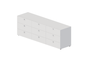 Armoires 3D - Commode &agrave; neuf tiroirs - Horm - Anish Drawer