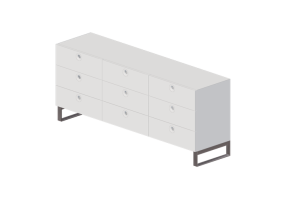 3D Schr&auml;nke und Kommoden - Kommode mit 9 Schubladen - Horm - Anish Drawer