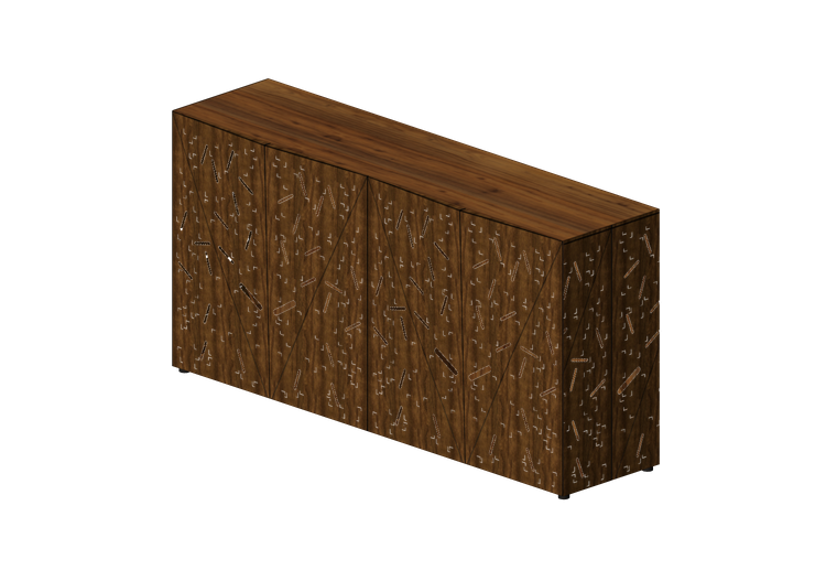 Armarios y Cómodas 3D - Cómoda de madera - Horm - Riddled... Armarios y Cómodas 3D - Cómoda de madera - Horm - Riddled...