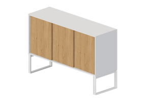 Wardrobes and Cabinets 3D - Wooden sideboard - Horm - Oblique