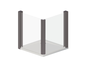 Duchas 3D - Plato de ducha con cabina - Ideal Standard - K5172YK/S6838YB