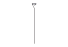 Lampioni stradali 3D - Lampione su palo alto 5m - iGuzzini - Crown asimmetrico