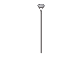 3D Street Lights - High Pole Street Light - 3,5m - iGuzzini - Crown simmetrico