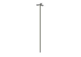 3D Street Lights - High Pole Street Light - 6m - iGuzzini - Platea Pro 296x214mm